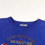 Vintage 80s Bonjour “Official World Classic” Boxy Cropped Short Sleeve Sweatshirt