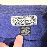 Vintage 80s Bonjour “Official World Classic” Boxy Cropped Short Sleeve Sweatshirt