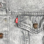 Vintage 80's Levi's 70507-0261 Gray Acid Wash Jean Jacket