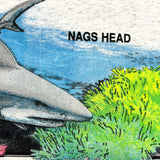 Vintage 1980 Nags Head Shark Ocean Great White T-Shirt