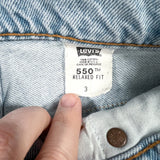 Vintage 1994 Levi’s 550 Light Wash Denim Shorts