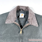Vintage 2003 Carhartt Detroit J97MOS Green Canvas Work Jacket