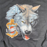 Vintage 1992 3D Emblem Harley Davidson Wolf Crewneck Sweatshirt