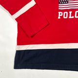 Vintage 90’s Polo Sport USA Flag Long Sleeve Jersey Shirt