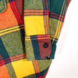 Vintage 60's Fox Knapp Wool CPO Lined Plaid Flannel Shirt