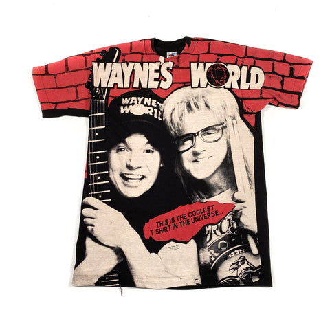 Vintage 1992 Wayne's World Stanley Desantis All Over Print T-Shirt