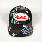 Modern Y2K Von Dutch All Over Print Trucker Hat