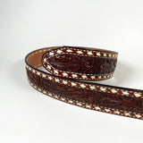 Vintage 90's Tony Lama Tooled Size 40 Leather Belt