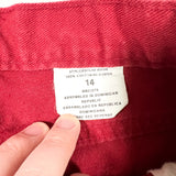 Vintage 90’s Faded Glory Red Denim Shorts