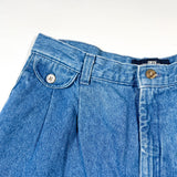 Vintage 90's Lee Pleated Light Wash Denim Shorts