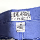 Vintage 80’s American Royal Purple Denim Shorts