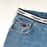Vintage 90's Tommy Hilfiger Logo Waist Denim Shorts