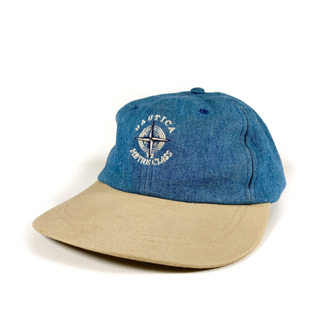 Vintage 90's Nautica Metre Class Denim Hat