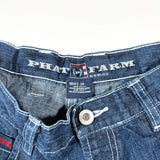 Vintage Y2K Phat Farm Red Logo Carpenter Denim Shorts