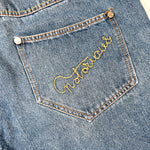 Vintage Y2K Notorious B.I.G. Embroidered Baggy Denim Shorts