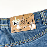 Vintage Y2K Notorious B.I.G. Embroidered Baggy Denim Shorts