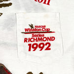 Vintage 1992 NASCAR Winston Cup Series Richmond Pocket T-Shirt