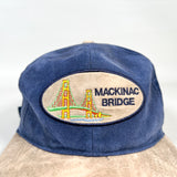 Vintage 90's Mackinac Bridge Two-Tone Suede Bill Hat