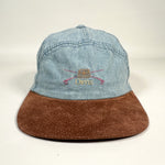 Vintage 90's Orvis Chambray Fishing Suede Brim Hat