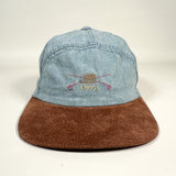 Vintage 90's Orvis Chambray Fishing Suede Brim Hat