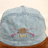 Vintage 90's Orvis Chambray Fishing Suede Brim Hat