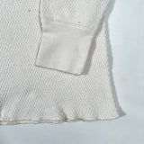 Vintage 80’s Cream Thermal Waffle Knit Long Sleeve Shirt