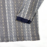 Vintage 90’s Bugle Boy Textured Stripe Polo Long Sleeve Shirt