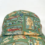 Vintage 90's Broner All-Over Fish Print Long Brim Hat