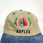 Vintage 90's Naples Sailboat Embroidered Two-Tone Dad Hat