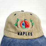 Vintage 90's Naples Sailboat Embroidered Two-Tone Dad Hat