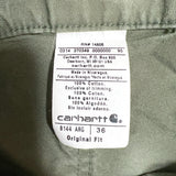 Modern 2014 Carhartt Olive Green Original Fit Cargo Shorts
