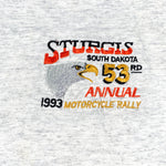 Vintage 1993 Sturgis SD Motorcycle Rally Baseball T-Shirt