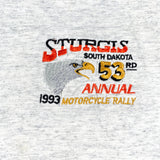 Vintage 1993 Sturgis SD Motorcycle Rally Baseball T-Shirt