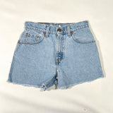 Vintage 1994 Levi’s 550 Light Wash Cutoff Denim Shorts