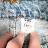 Vintage 1994 Levi’s 550 Light Wash Cutoff Denim Shorts