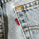 Vintage 1994 Levi’s 550 Light Wash Cutoff Denim Shorts