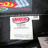 Modern 2025 JNCO Pipes Jet Black Embroidered Denim Shorts