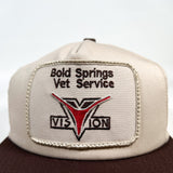 Vintage 90's Bold Springs Vet Service Bayer Vision K-Products Hat