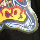Modern 2025 JNCO Pipes Jet Black Embroidered Denim Shorts