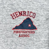 Vintage 80's Henrico Firefighters Assoc. Heather Gray T-Shirt