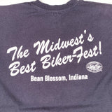 Vintage 1991 Boogie Midwest Biker Fest Indiana Motorcycle T-Shirt