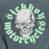 Vintage 90's Sickboy Motorcycles Skull Long Sleeve T-Shirt