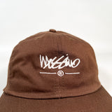 Vintage 90's Mossimo Brown Script Logo Snapback Hat
