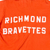 Vintage 70's Richmond Bravettes Orange Athletic T-Shirt
