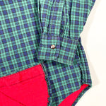 Vintage 90's LL Bean Plaid Chamois Lined Button Up Shirt