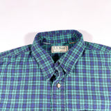 Vintage 90's LL Bean Plaid Chamois Lined Button Up Shirt