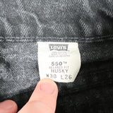 Vintage 1997 Levi’s 550 Black Cutoff Denim Shorts 30 Waist Shorts