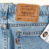 Vintage 1997 Levi’s 505 Light Wash Denim Shorts 30 Waist Shorts