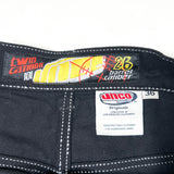 Modern 2025 JNCO Twin Cannon 101 Jet Black Contrast Stitch Shorts
