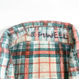 Vintage 70's Plaid All Cotton Button Up Shirt